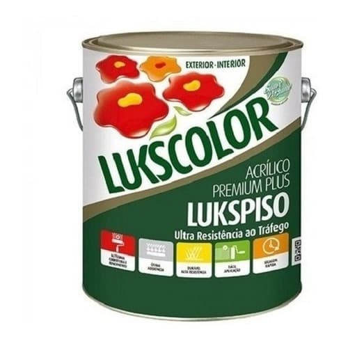 Tinta Lukscolor Piso Lukspiso 1/4 900 Ml Marrom