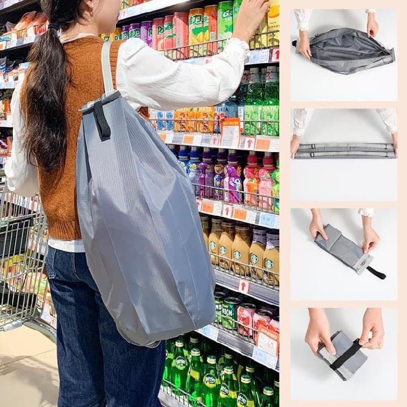 Bolsa de Viajem dobrável sustentável de supermercado