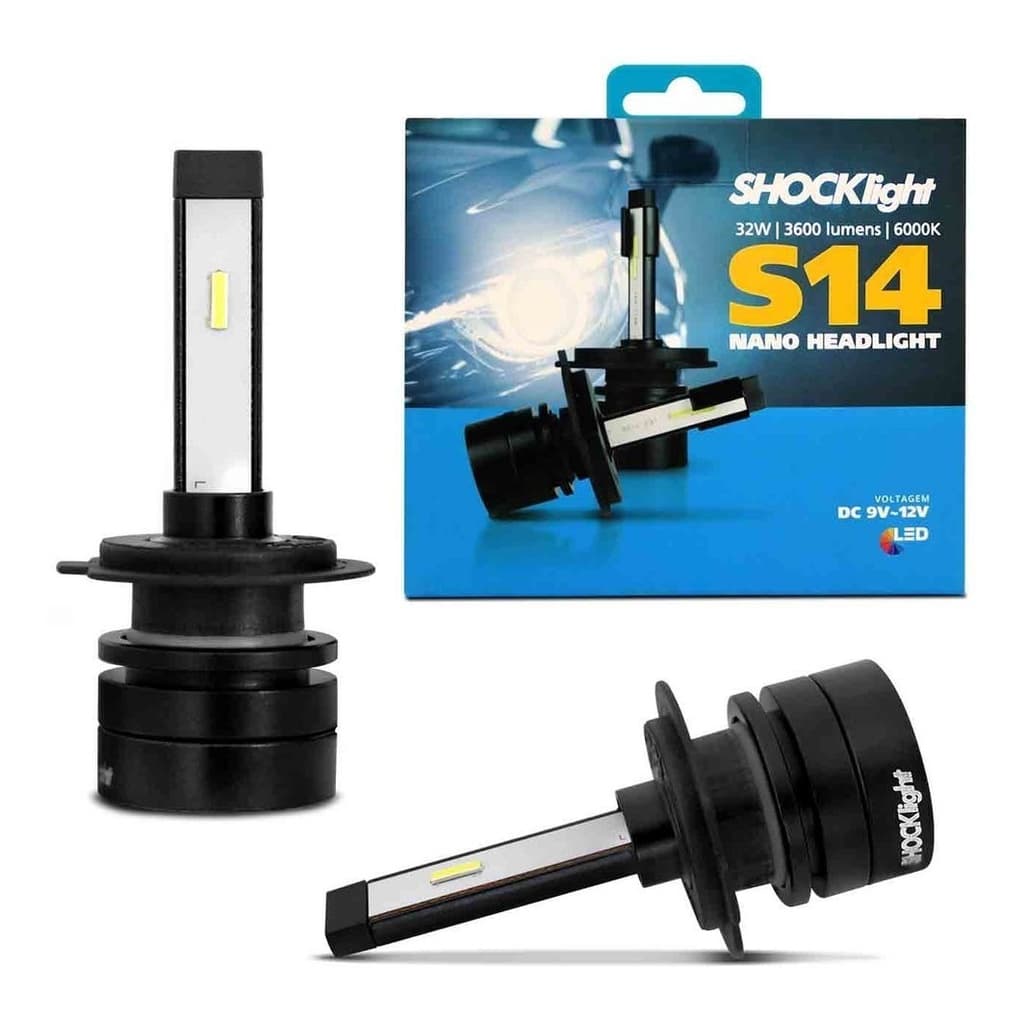 Lampada Super Led Mini Shocklight 32w S14 Nano H7 6000k