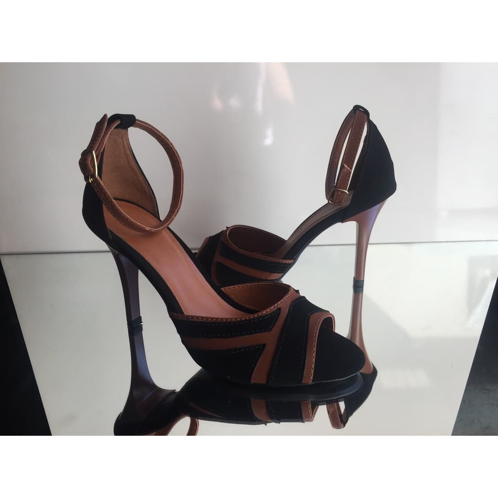 Calçados Feminino Bella Moça Sandália preto com marrom