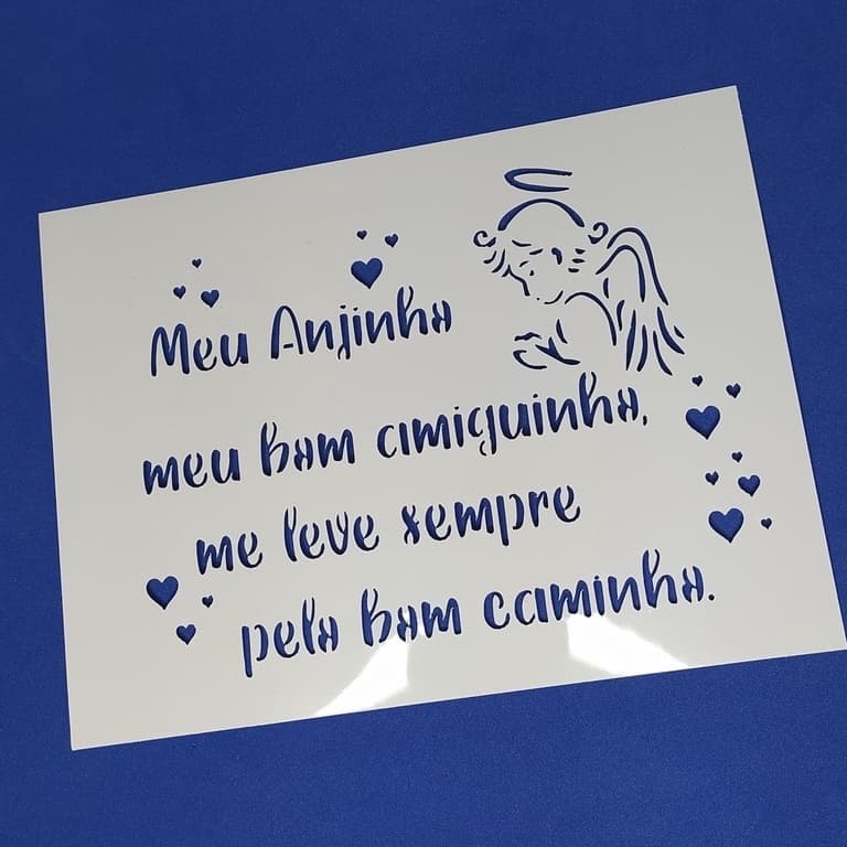Stencil para Pintura Meu Anjinho 15x20cm