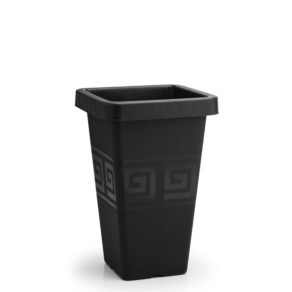 Kit 4 Vasos De Coluna Quadrado Preto 19,5 Litros Grego
