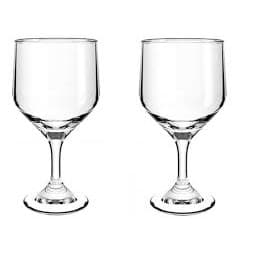 CONJUNTO 2 PÇS Taca De Vidro Bistro  AGUA/VINHO 300 Ml( DISTRIBUIDOR CRISTAR) ENVIO IMEDIATO KIT 2 PÇS