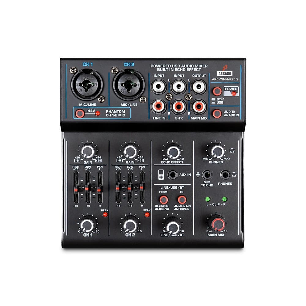 Mesa de som e interface USB Arcano ARC-MINI-MX2EQ