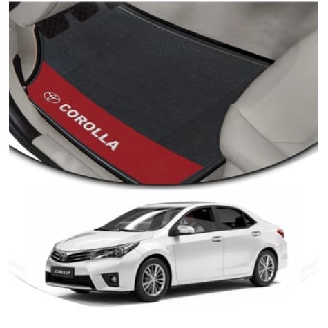 Jogo 4 Tapetes De Carro Toyota Corolla Borracha Grossa Preto