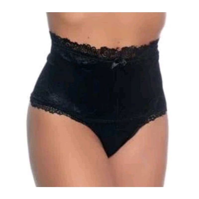 Calcinha Cinta Pós Parto Cintura Alta Renda Tanga Cinta Compressão Maternidade Gestante