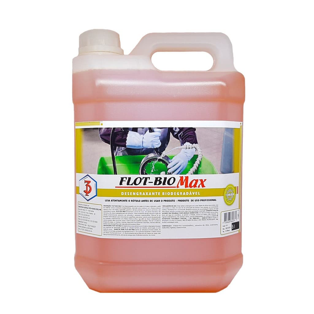 FLOT-BIO MAX 3 PODERES 5LTS - DESENGRAXANTE BIODEGRADÁVEL DE PEÇAS EM GERAL