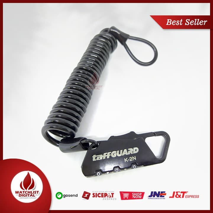 Cadeado Para Bicicleta Taffguard 3 Dígitos Número Code - K-2N - Preto