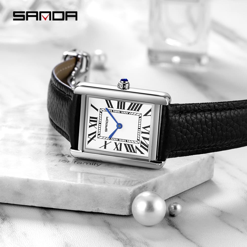 Relógio De Pulso SANDA Marca Luxo Feminino Simples Quartzo Pulseira À Prova D'água