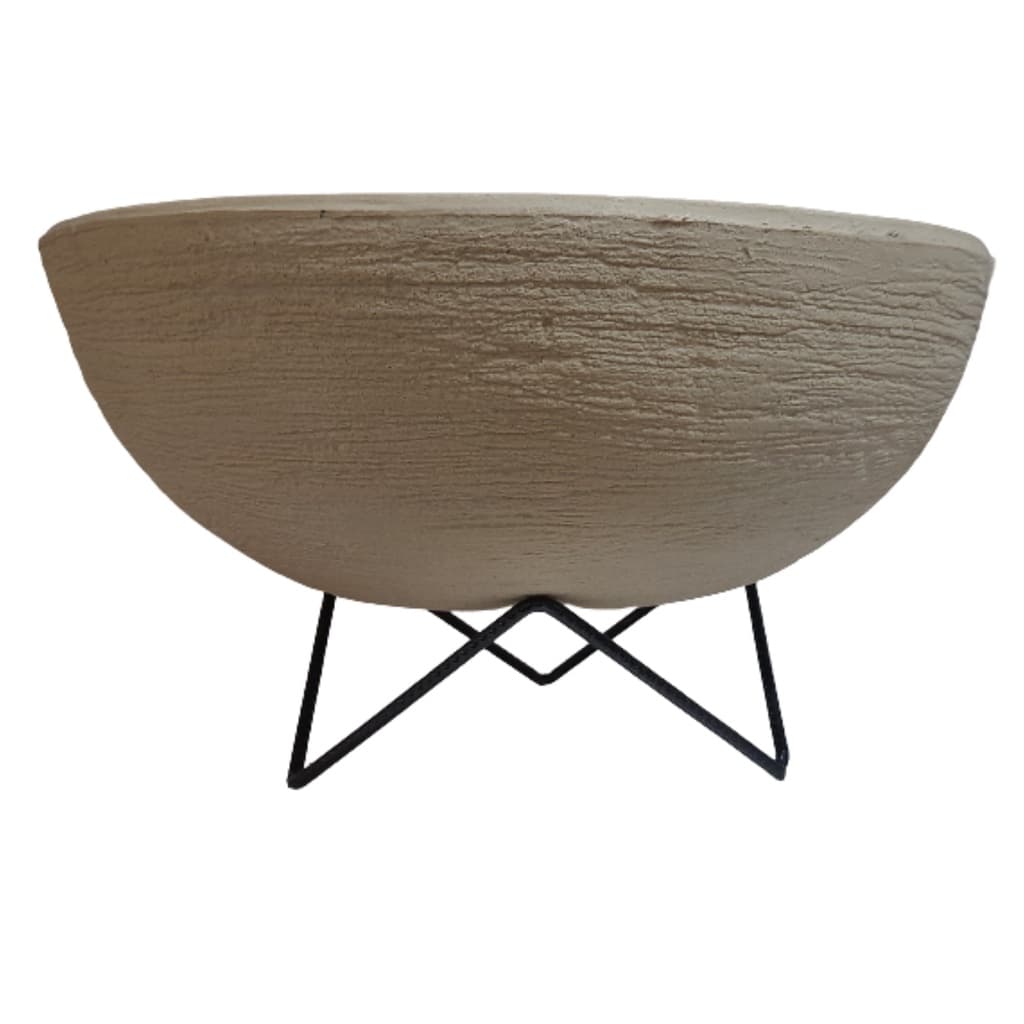 Vaso de planta bacia polietileno 33x12cm com suporte