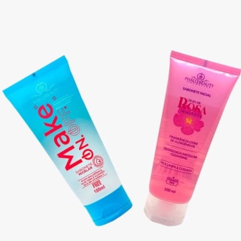 Sabonete Facial Óleo de Rosa Mosqueta PhálleBeauty PH0175 + Sabonete Micelar Make ON/OFF PhálleBeauty PH020