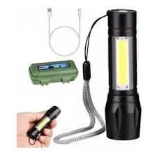 Lanterna Led Potente Recarregável LT-409 De Bolso Luminária .- Makeupnails-.