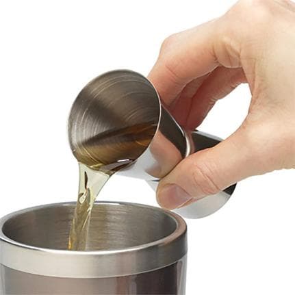 Dosador Duplo Drinks Inox 25ml e 50ml Copo Medidor Bebidas
