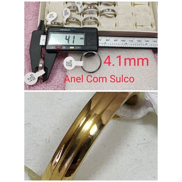 Aliança Anel Casamento Aço Inox Bijuteria(1 Unidade)