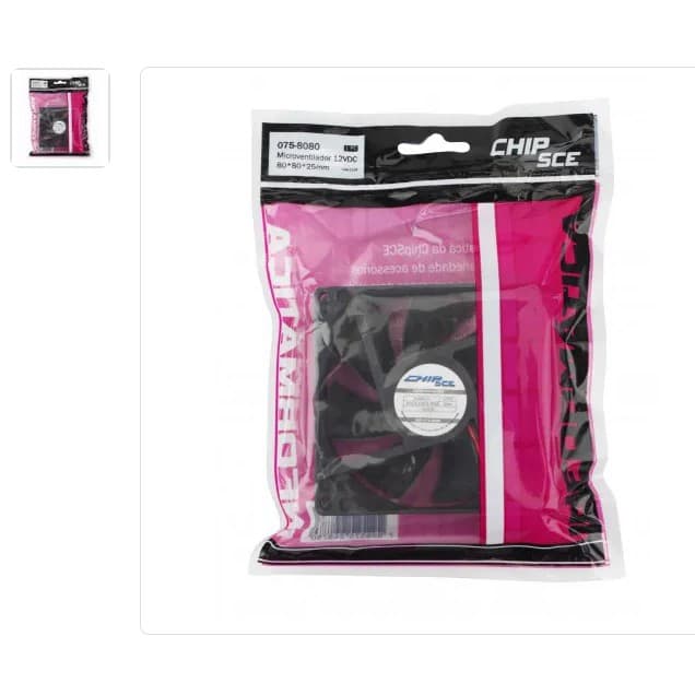COOLER MICROVENTILADOR 8CM X 8CM 25 mm 12v CHIP SCE