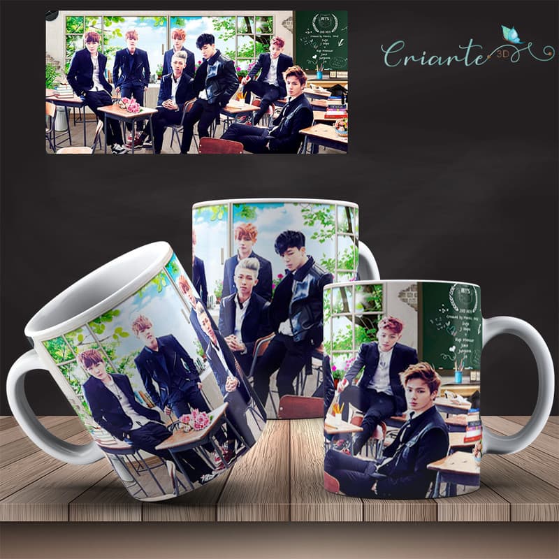 Caneca Porcelana BTS Modelo #07