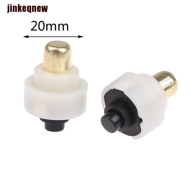 JIN 2Pcs Interruptor De Botão De Apertar Lanterna LED De 20mm ON/OFF Cauda De Elétrica