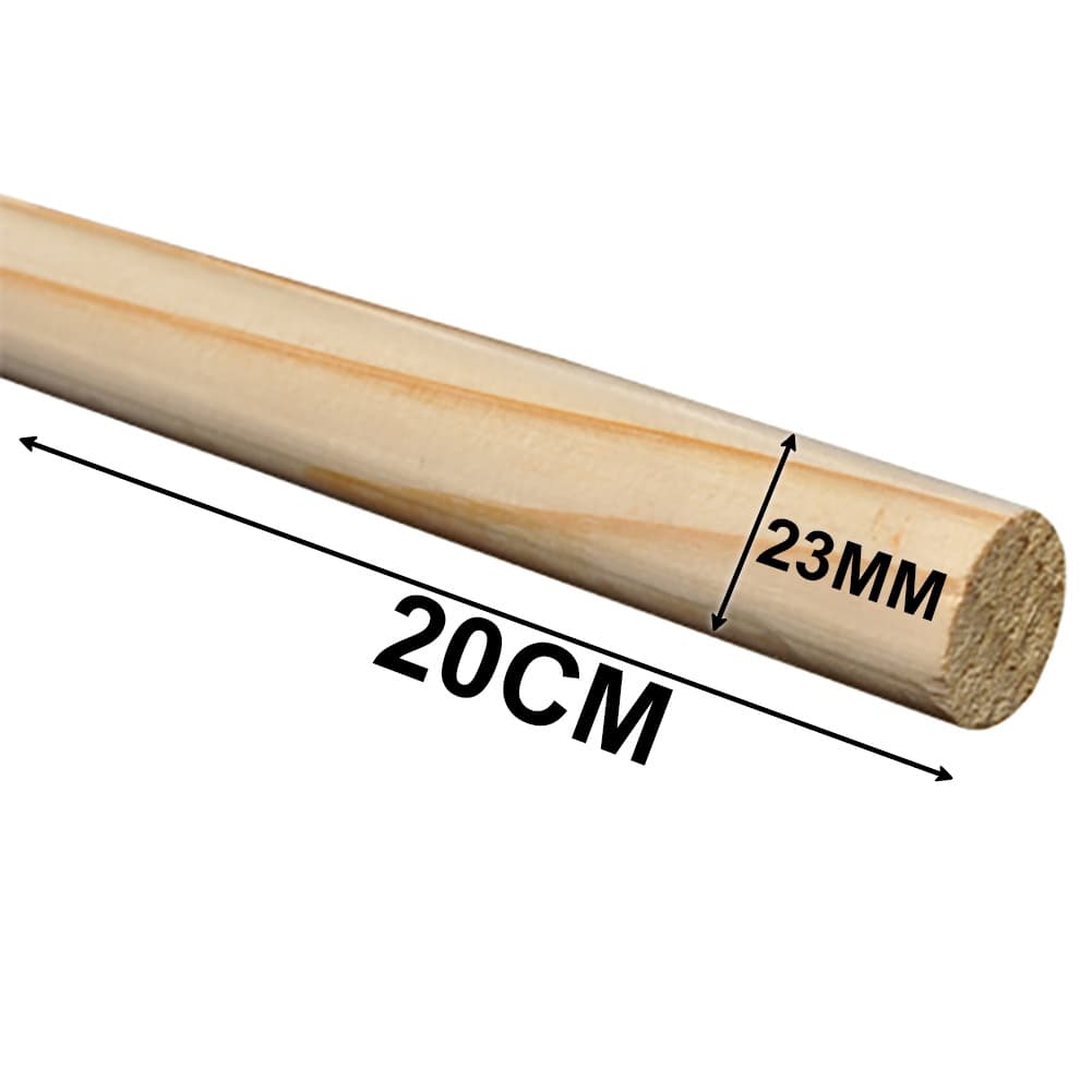 Kit Com 10 Poleiros Madeira 20cm x 23mm Bastao Vareta