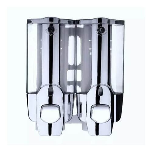 Dispenser Duplo Shampoo Sabonete Alcool Gel Hotel Casa