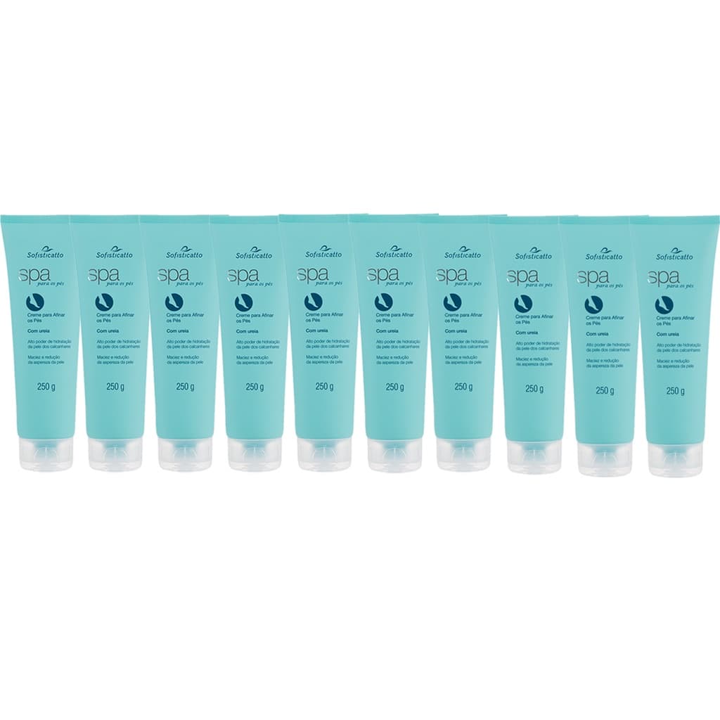 Kit 10 Cremes Hidratante Para Afinar Os Pés Com Uréia 250g