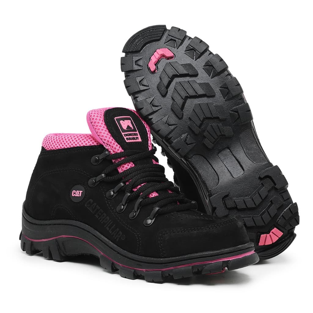 Bota Caterpillar Original Coturno Cat Couro Legítimo Palmilha