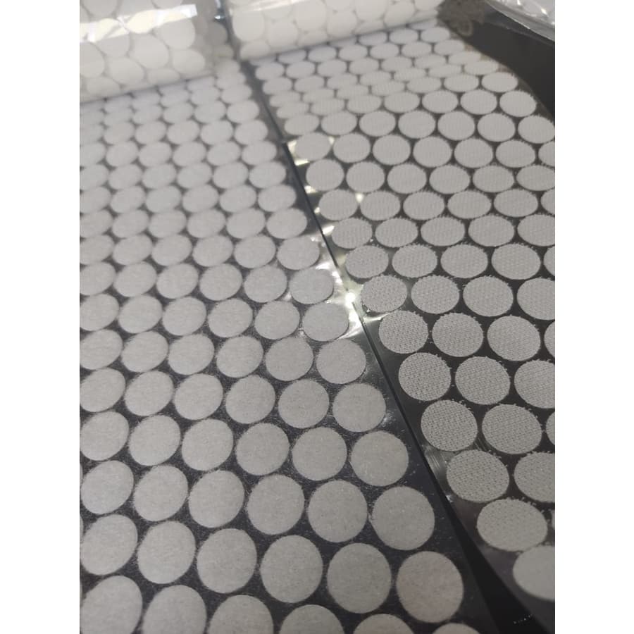 Fecho Com Adesivo Branco 15 Mm  (macho E Fêmea) Com 98 Unid redondo para artesanato e polasel
