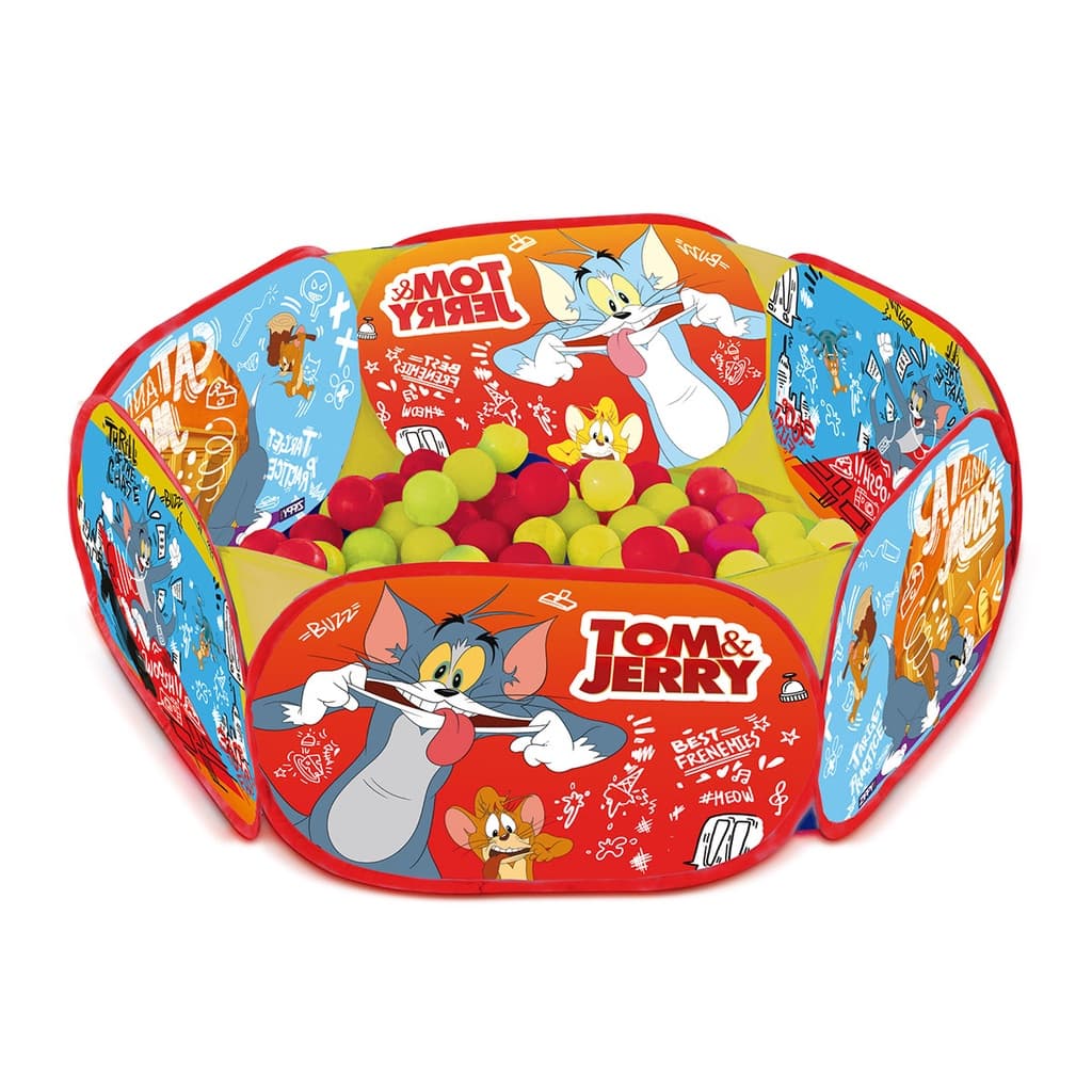 Piscina De Bolinhas Desenho Tom E Jerry Brinquedo Infantil Com 100 Bolinhas Para Crianças Meninos E Meninas