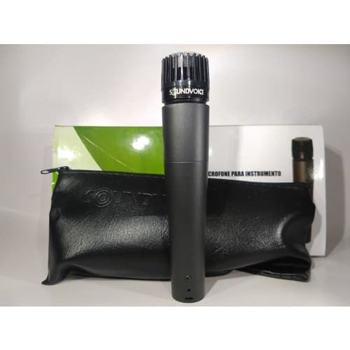 Microfone Soundvoice Sm-57 Lc Para Instrumento + Pedestal