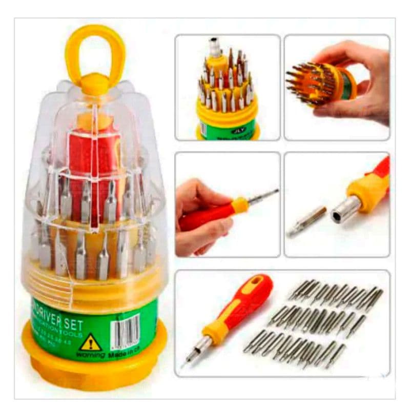 Kit De Chaves 31 Pecas Chaves Allen Torx Philips Fenda INT-3