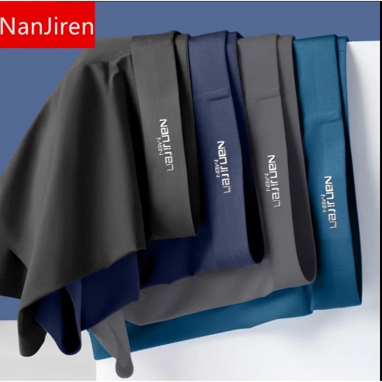 ♥ Calça interior ultrafina de fio de gelo de grafeno para homens antibacteriana respirar calça interior quadrangular