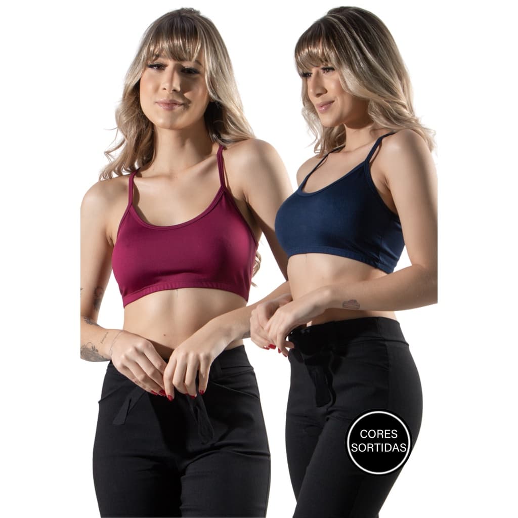 Kit 3 Top Fitness Nadador Suplex Feminino Alça Fina Academia Exercícios Físicos Esportivo Sem Bojo