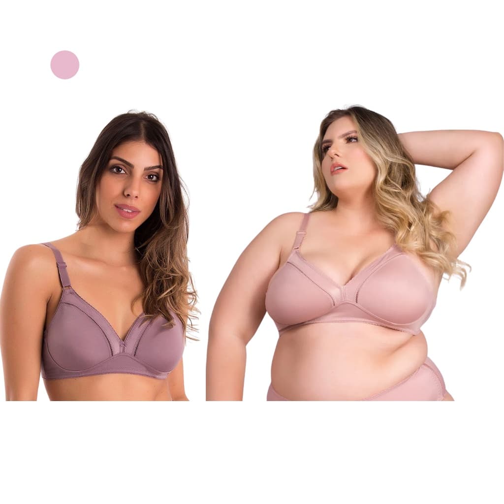 Kit 2 Sutia Duloren Soutien Reforçado Sem Bojo Plus Size Alta Sustentação Feminino Duloren Elegance 111214