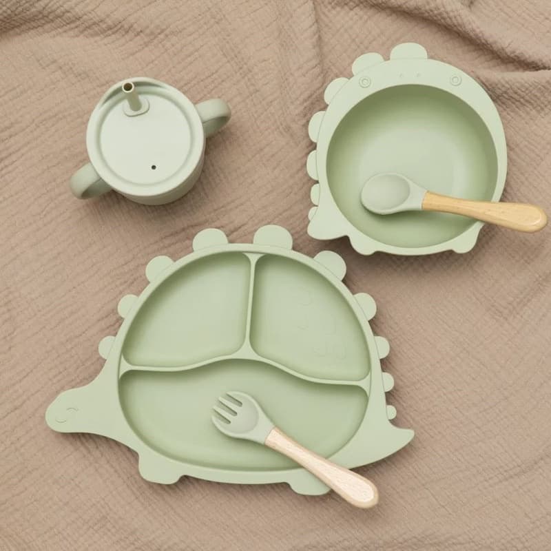 kit Prato, bowl e talheres dinossauro. introdução alimentar, blw. alimentação infantil. introdução alimentar. patrinho bebês e crianças. kit alimentação infantil. personalizado. nome gravado a laser.