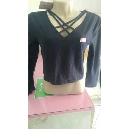 cropped preto barato