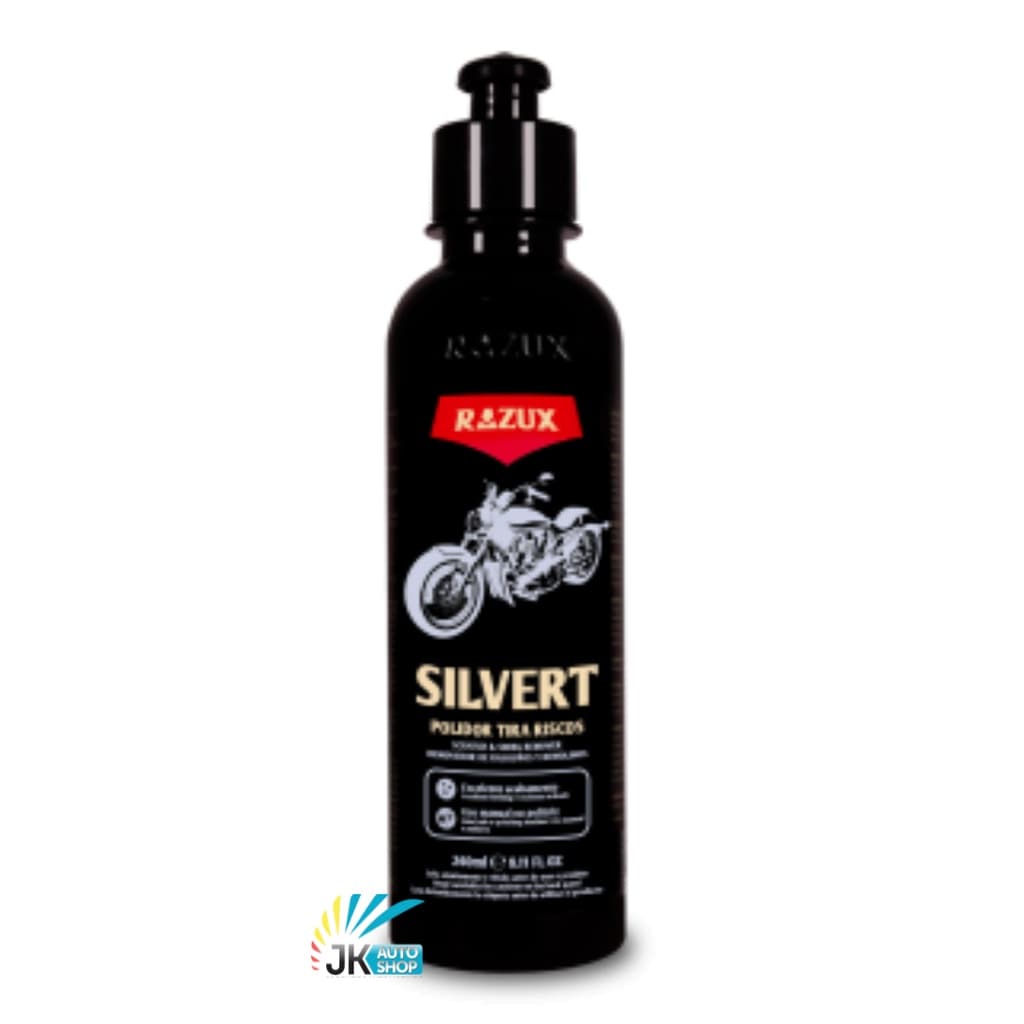 Polidor Tira Riscos e Arranhoes da Pintura Massa de Polir para Moto Da Moto Silvert 240ml Razux