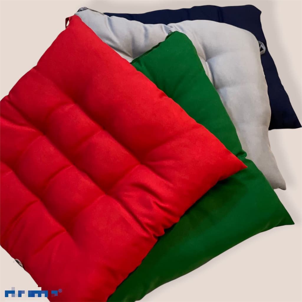Assento p/ Cadeira 40 X 40 Cm  com Fitinha P/ Amarrar 6 Cores Disponiveis