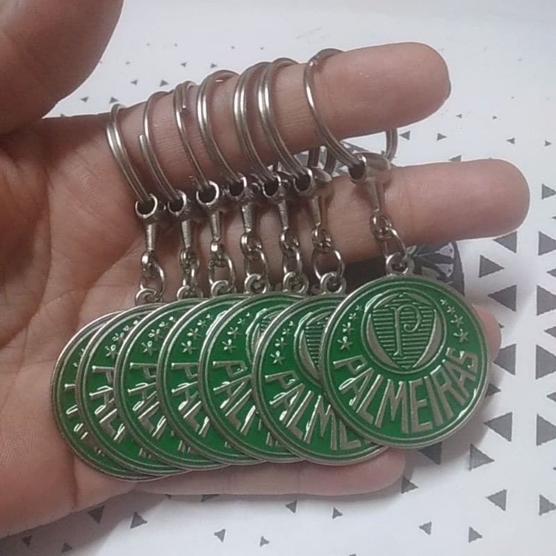 Palmeiras Time em Chaveiro de Metal