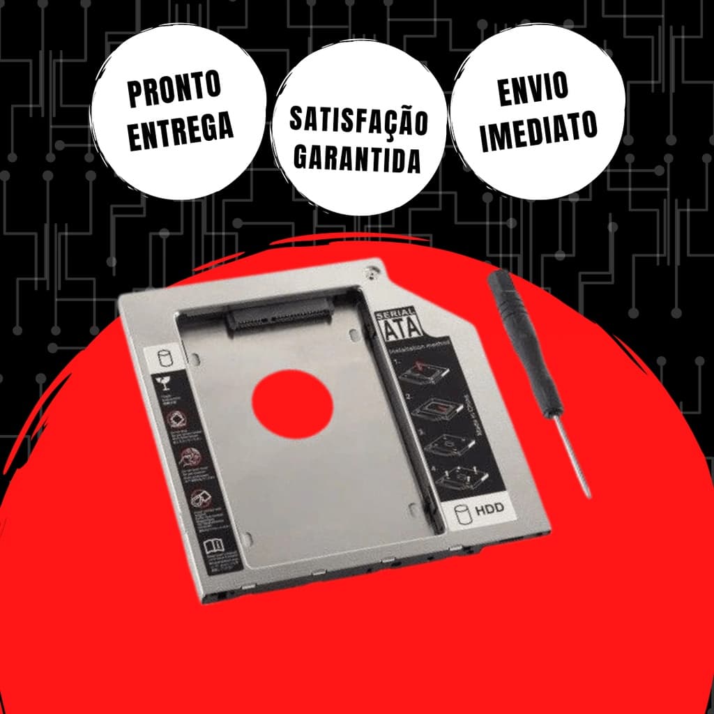 Caddy 9.5 e 12.7 Hd Ssd Dvd Sata Adaptador Case Gaveta Notebook Drive Informática Promoção OFERTA