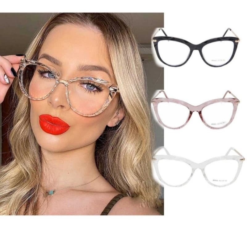 Armação para lente de grau feminina diamante cristal blogueira lançamento 6604
