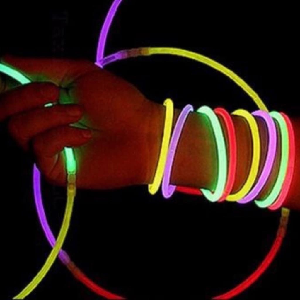 Kit 100 Pulseiras Neon Alto Brilho Balada Festa