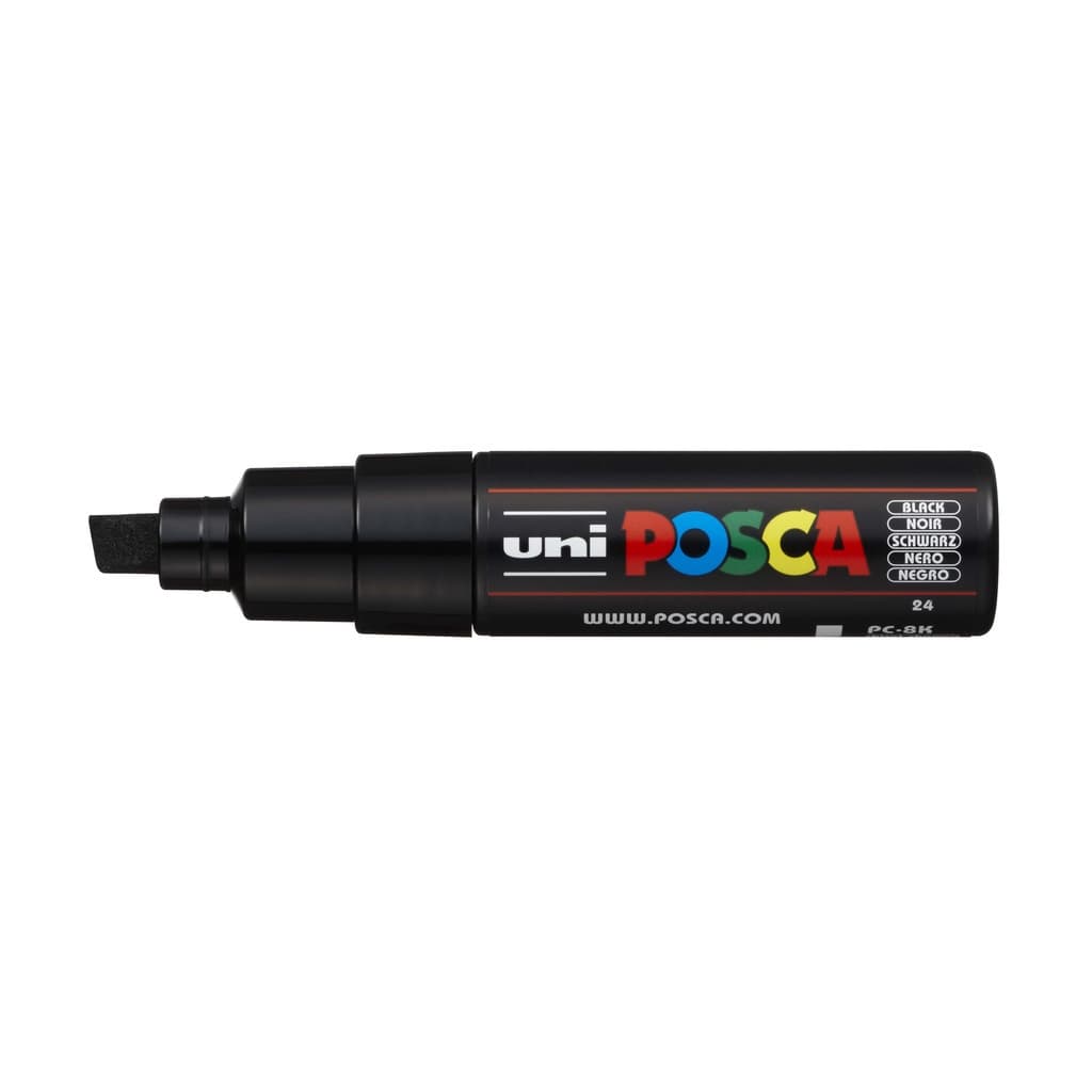 Caneta Posca - Kit c/7 Pretas - 3 (5M) - 3 (3M) e 1 (8K)