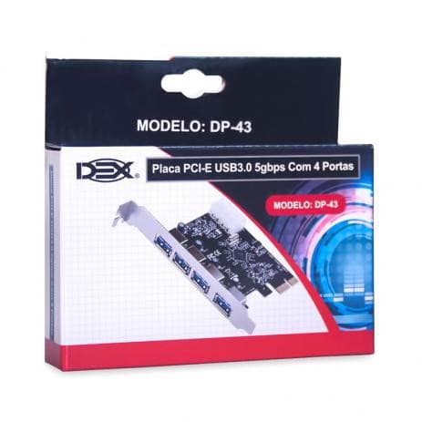 PLACA PCI-E USB 3.0 4 PORTAS