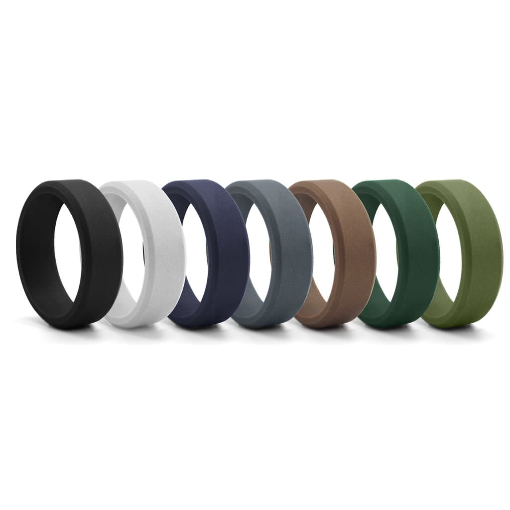 Fasion 8mm Largura Anel De Silicone Esportivo Hipoalergênico Dedo Macio Para Homens E Mulheres (1PC)