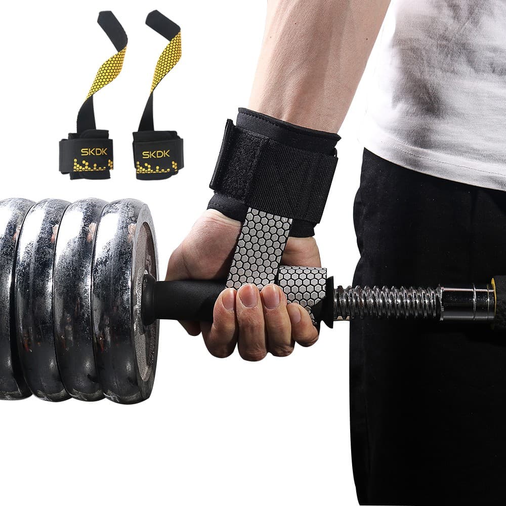 Luva de Academia 2PC, Luva de Fitness para Levantamento de Pesos, Cinta de Mão para Halteres, Protetor de Pulso