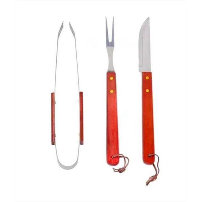 Kit Para Churrasco Kehome Com 3 Peças Garfo + Faca + Pinça