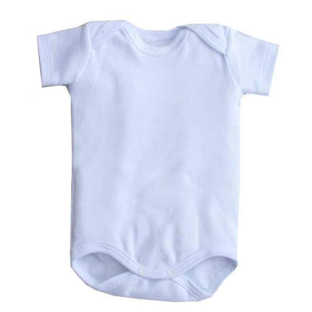 Body Bebê Branco liso de ribana excelente qualidade p/sublimação