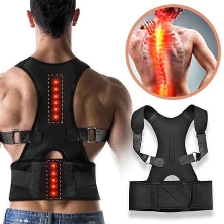 Cinta Corretor de Postura Real Doctor Magnética Alívio De Dores Corpo Costas Cervical Ombros Ajustável Homens Mulheres