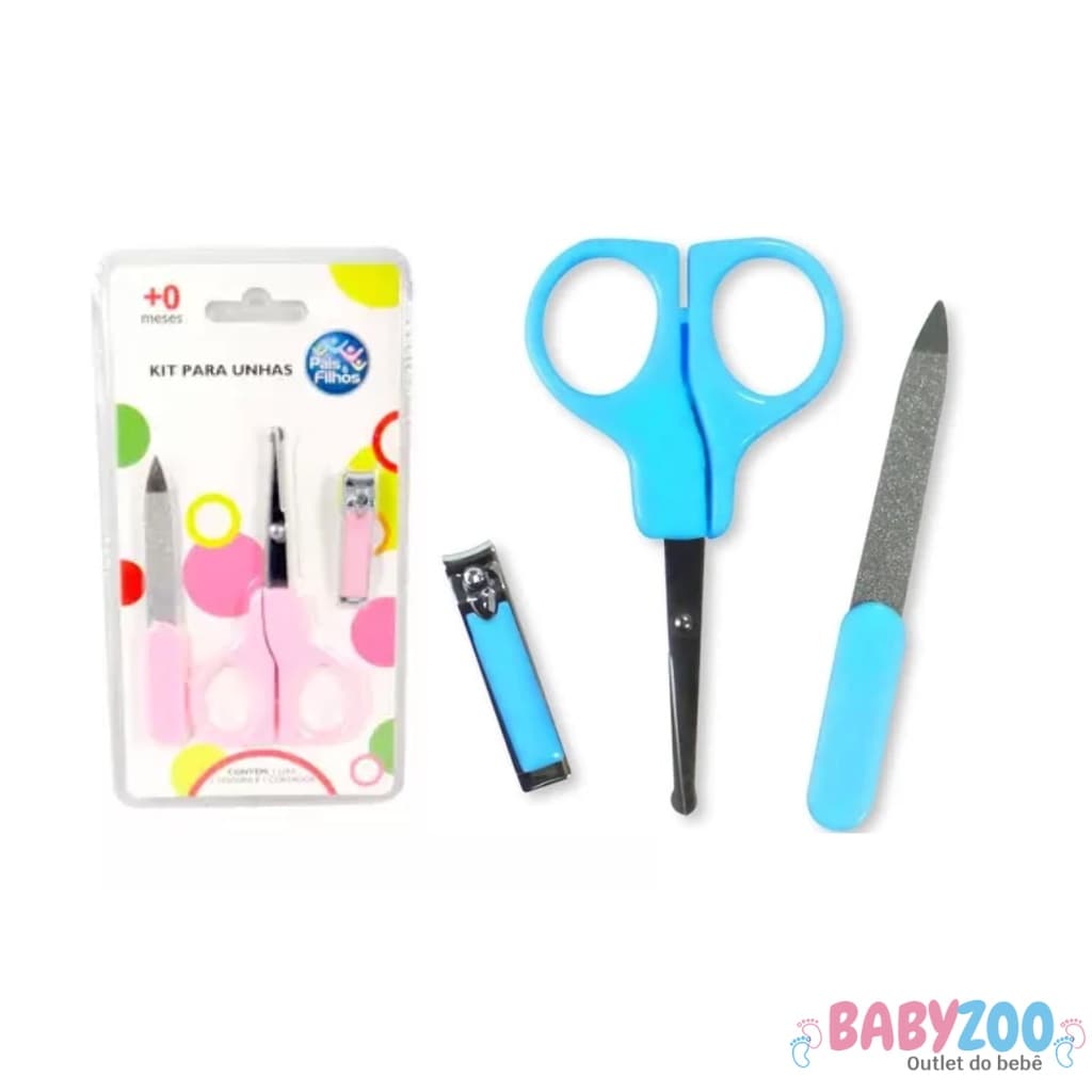 Kit p/ Unhas Bebê e Infantil/Tesoura/Cortador/Lixa/Enxoval Barato