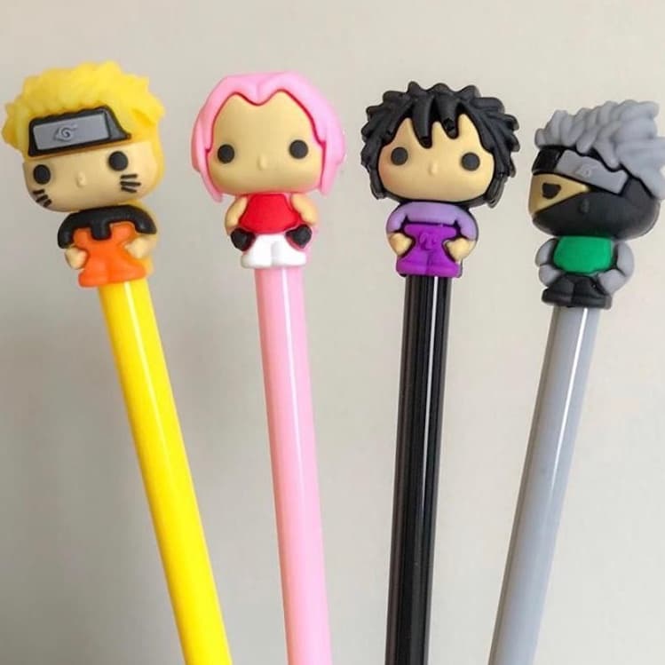 Canetas do Naruto Desenho Animado em Gel