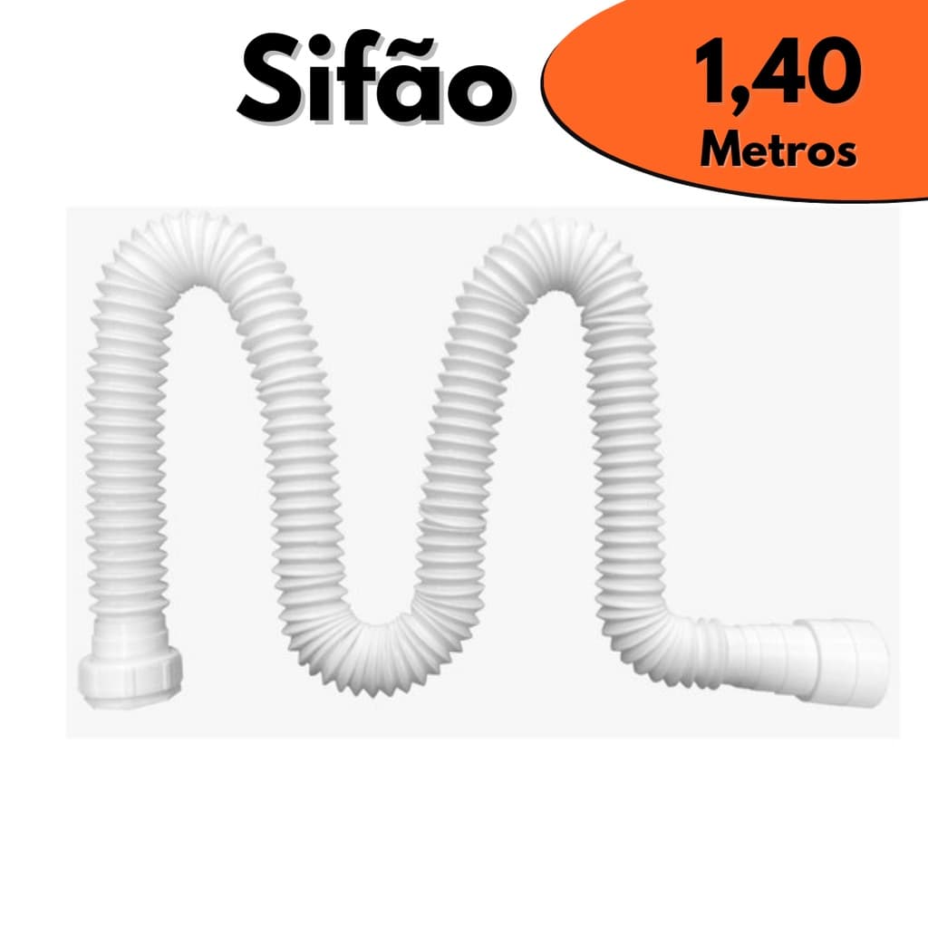 Sifao 1,4 metros resistente, sifao grande, facil de instalar